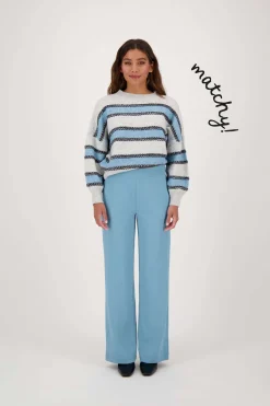 ZUSSS Truien*trui met strepen grijsblauw