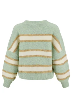 ZUSSS Truien*trui met strepen mint