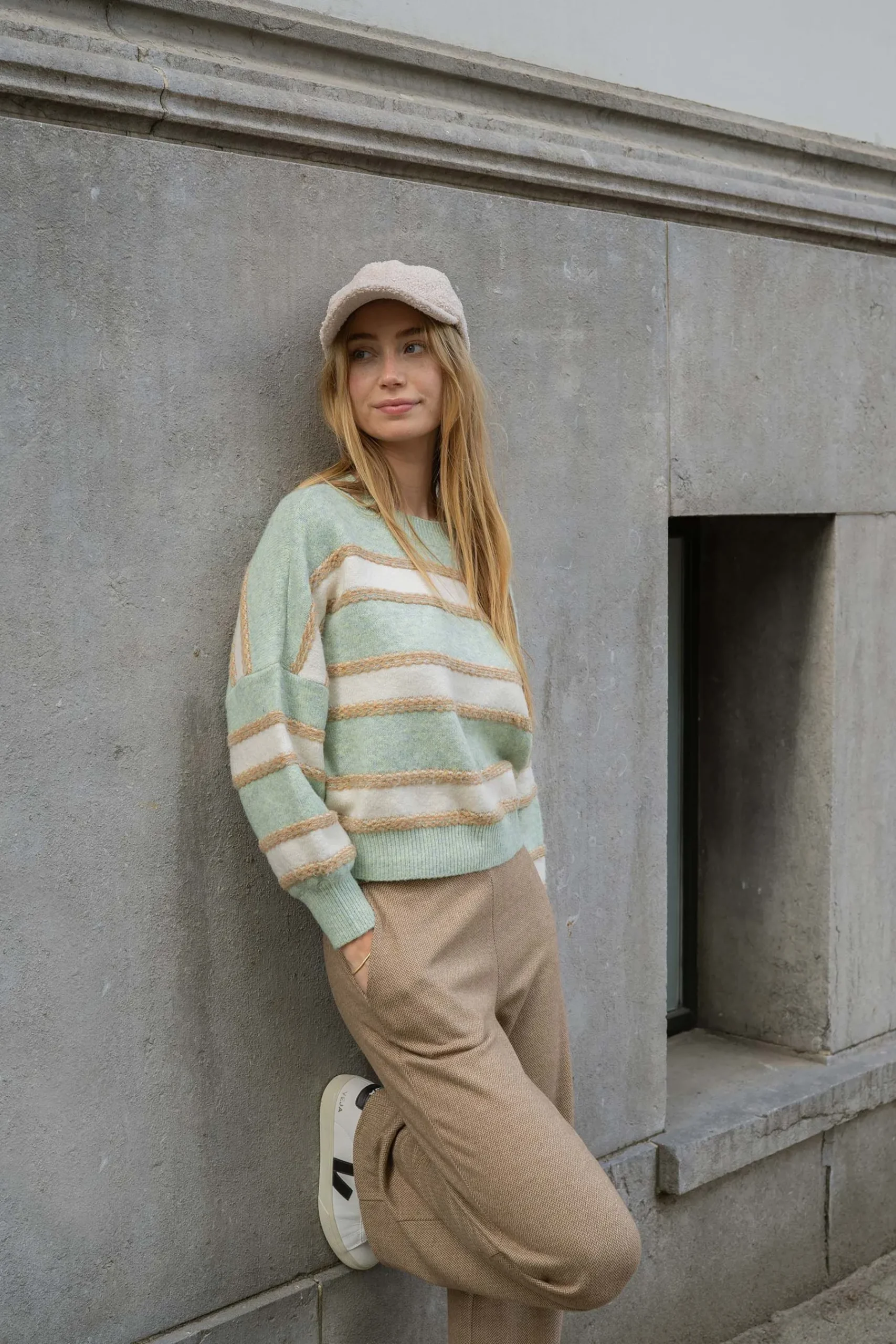 ZUSSS Truien*trui met strepen mint