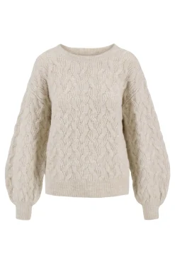 ZUSSS Truien*trui met structuur creme