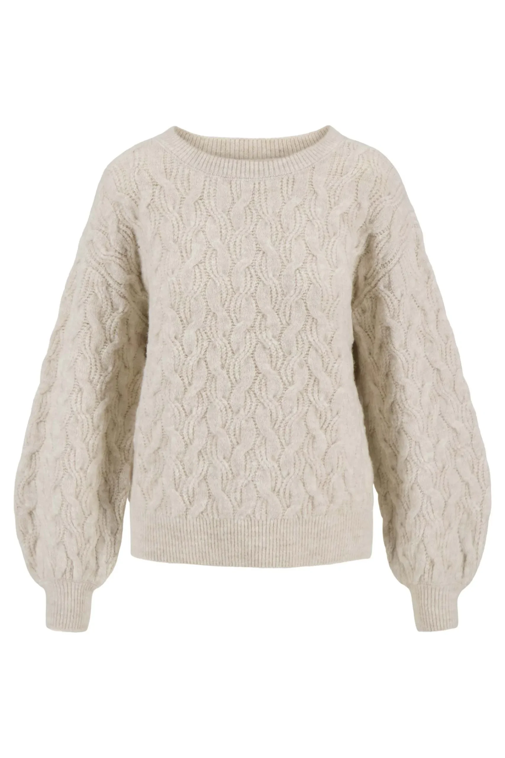 ZUSSS Truien*trui met structuur creme