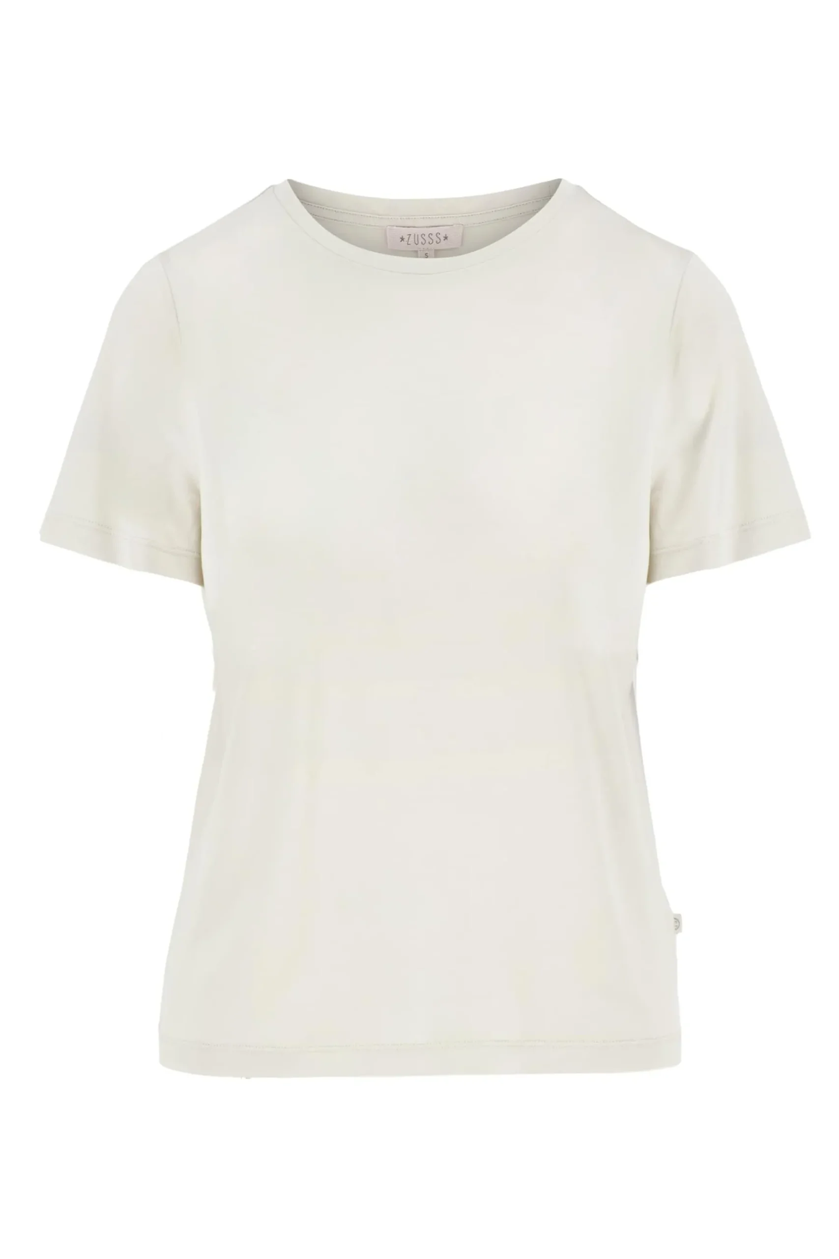 ZUSSS Tops*t-shirt met ronde hals zand
