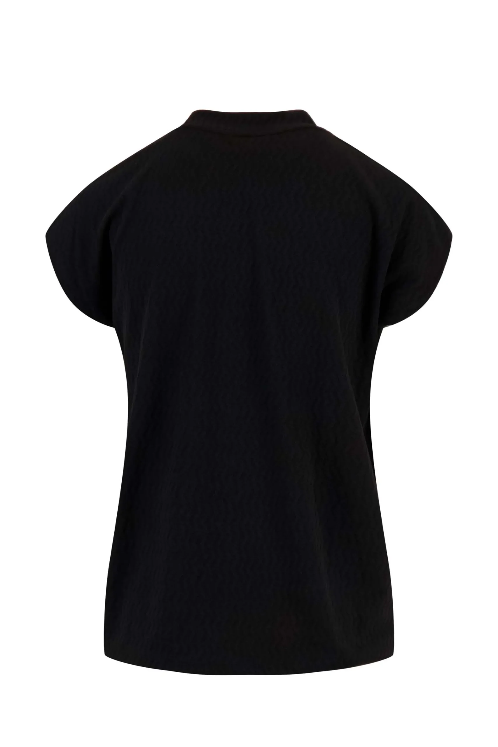 ZUSSS Tops*turtle top met structuur zwart