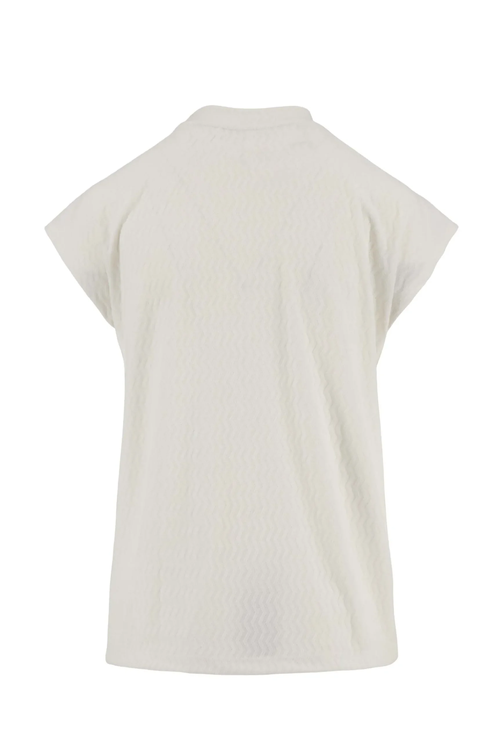 ZUSSS Tops*turtle top met structuur creme