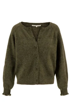 ZUSSS Vesten*vest met knopen donkergroen