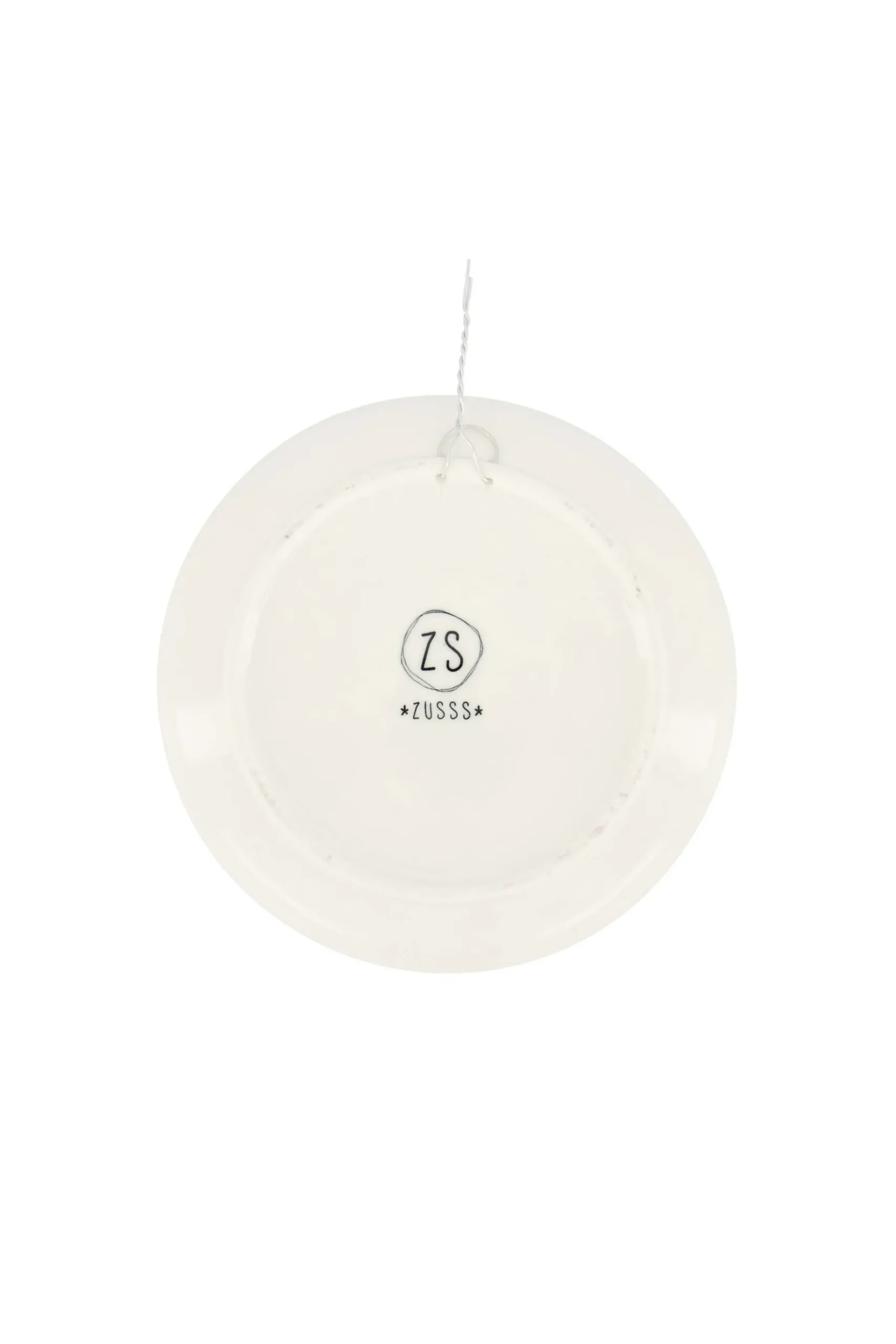 ZUSSS Overige Woonaccessoires*wandbordje goud hartje wit