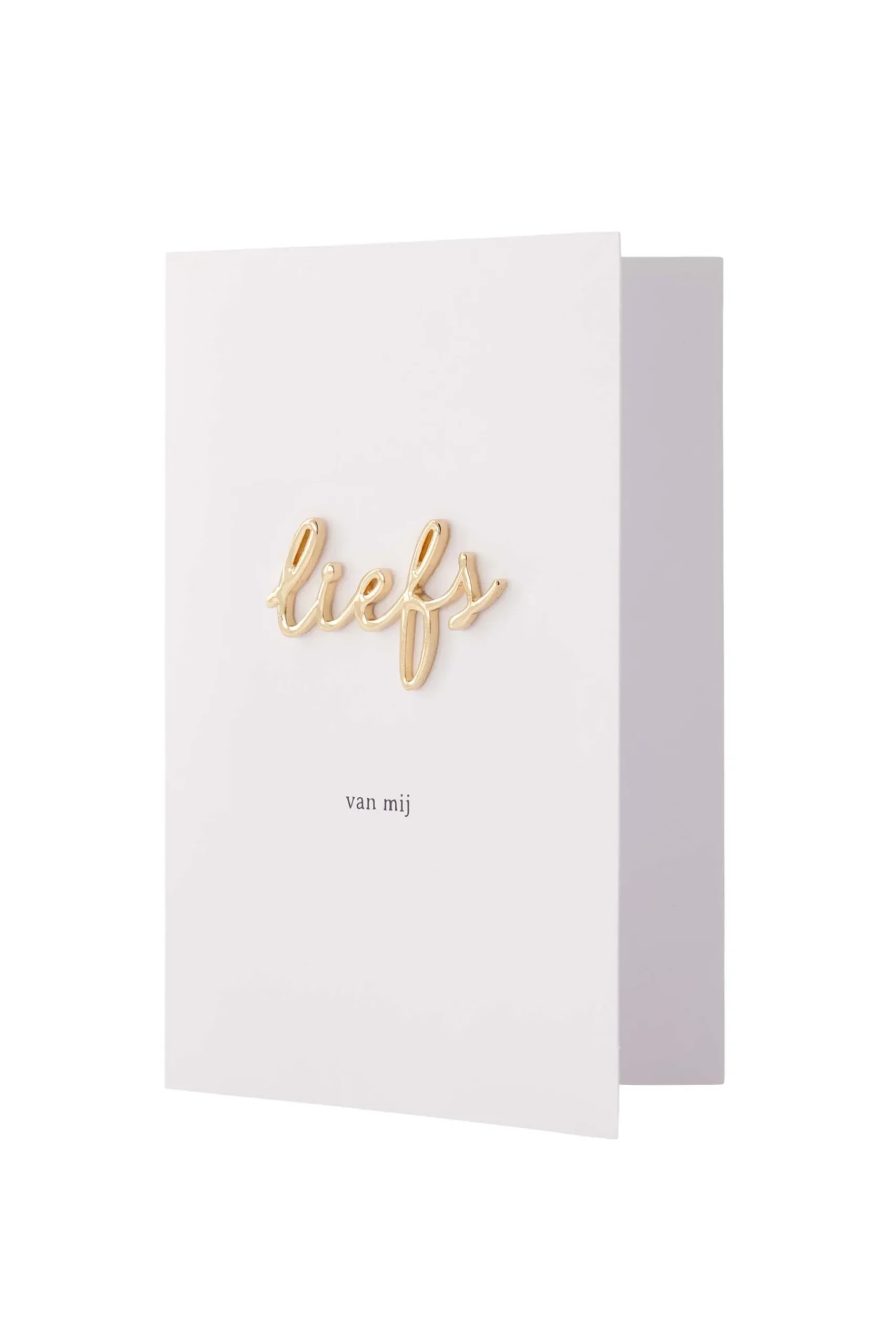 ZUSSS Kaartjes*wenskaart liefs magneet wit/goud