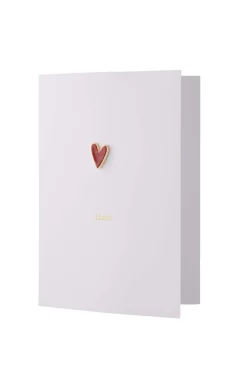 ZUSSS Kaartjes*wenskaart met broche liefs wit