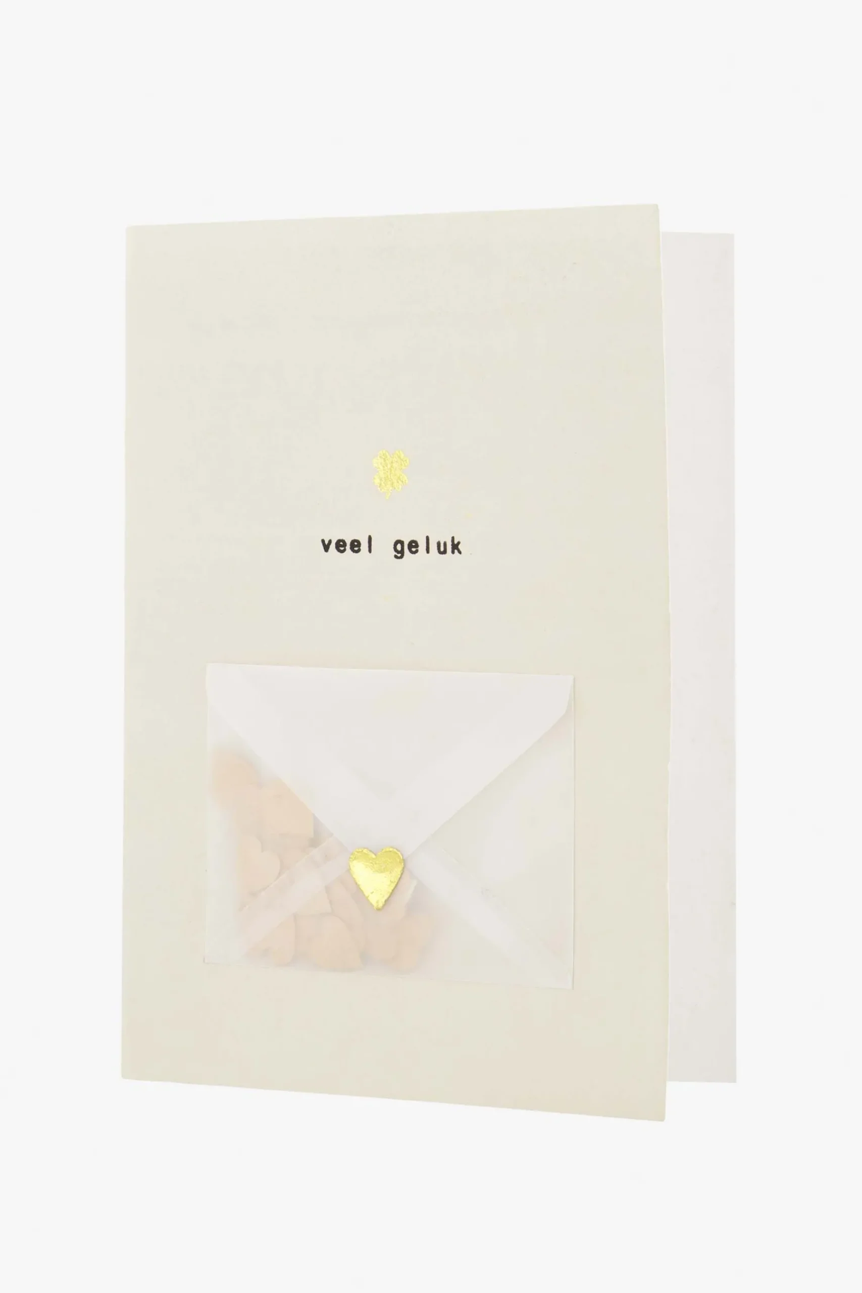 ZUSSS Kaartjes*wenskaart met envelopje veel geluk zand