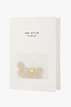 ZUSSS Kaartjes*wenskaart met envelopje voor altijd in mijn hart wit