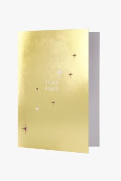 ZUSSS Kaartjes*wenskaart met en envelop fijne dagen goud