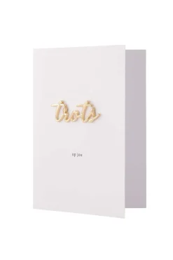 ZUSSS Kaartjes*wenskaart trots magneet wit/goud