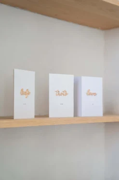 ZUSSS Kaartjes*wenskaart trots magneet wit/goud