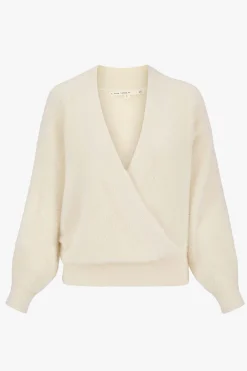 ZUSSS Truien*wikkel trui in fluffy garen creme